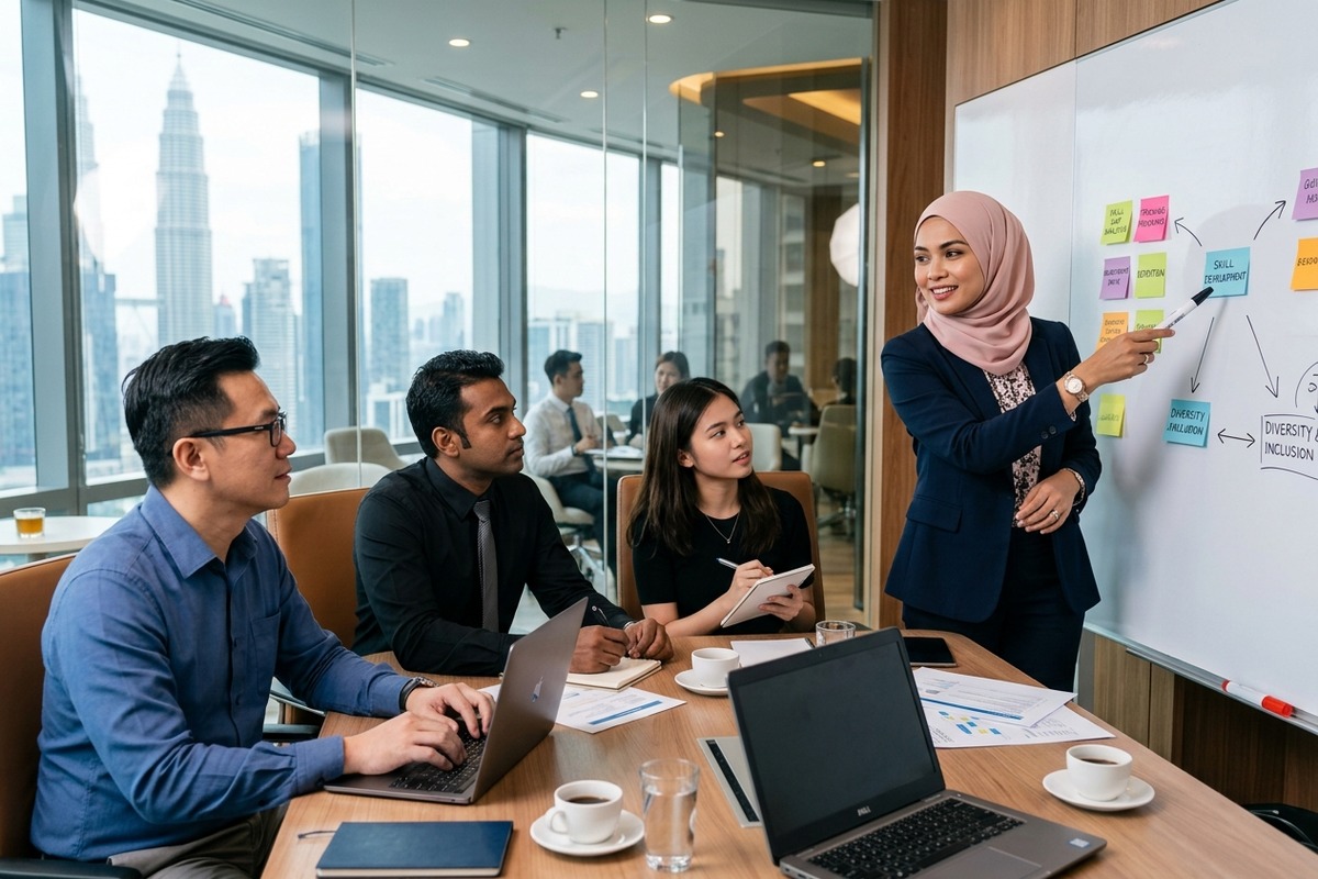 Millennium Group consultants planning a workforce strategy with a client team